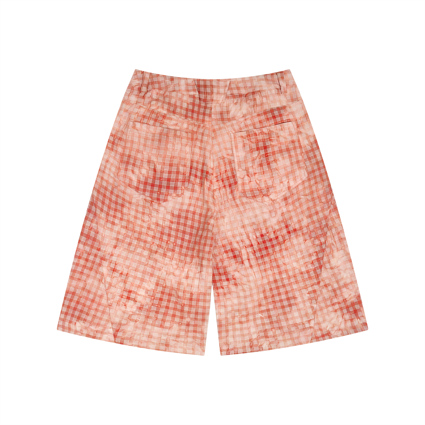 Unisex Vintage Wash Plaid Shorts