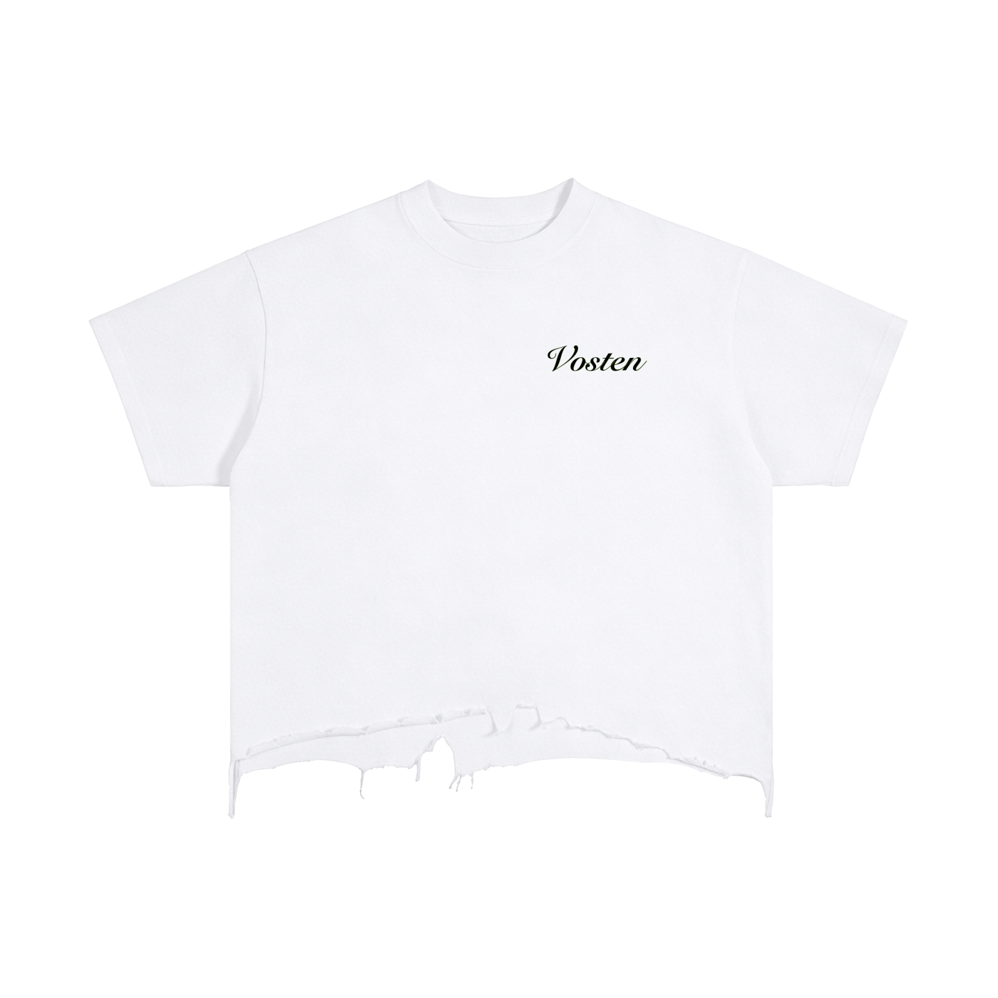 Vintage Wash Boxy Distressed Hem T-Shirt